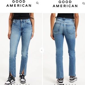 NWOT Good American Classic Twisted Slit Jean Sz 14